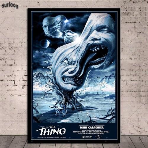 Wall Art Poster John Carpenter The Thing Horror Movie Retro Pictures Prints Canvas Painting for Living Room Home Decor