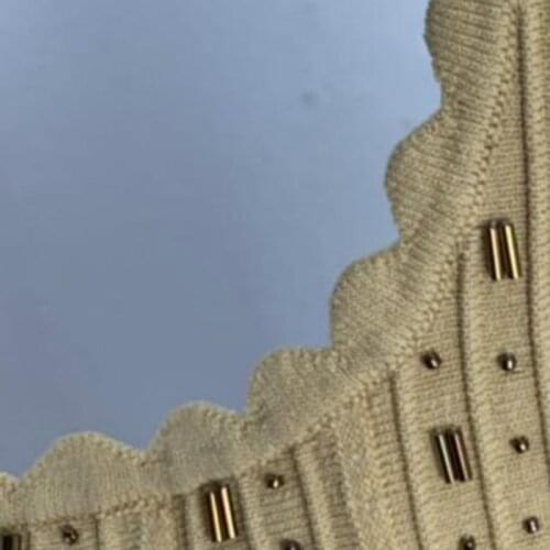 2020 New Beadings Knitted Women Camis Ladies Slim Sexy Sleeveless Female Tank Top Short Knitwear Clothing