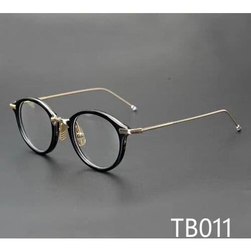 Acetate Alloy Men Glasses Frame TB011 Clear Lens Women Eyeglasses Brand Prescription Myopia Computer Eyewear Oculos De Grau