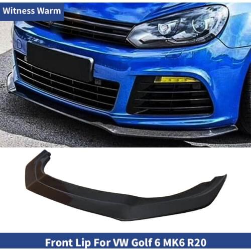 Carbon Fiber / FRP Front Bumper Lip Spoiler Car Splitters for Volkswagen Golf 6 MK6 R20 car body kit 2010 - 2013
