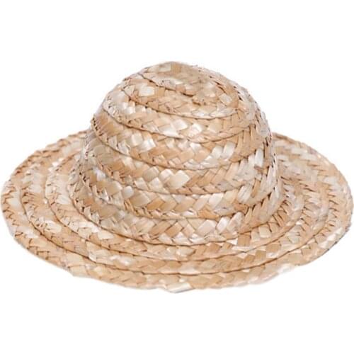 Beach Handmade Straw Hat Outfit Accessories for 60cm Dolls Dress Up Costume