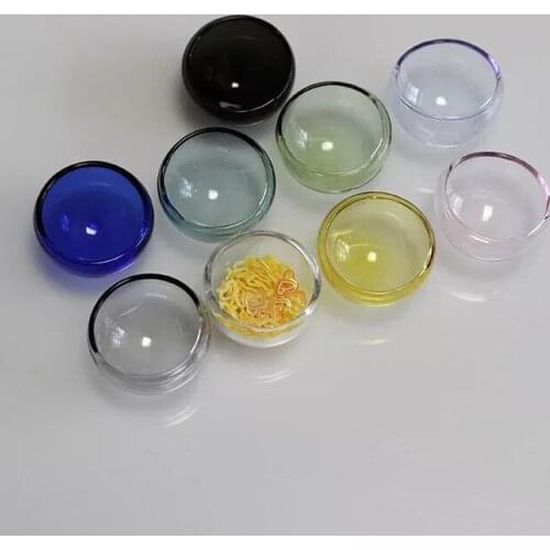 20pcs NEW colorful small half glass globe pendant, half glass dome wishing necklace pendant, glass globe vial jewelry pendant