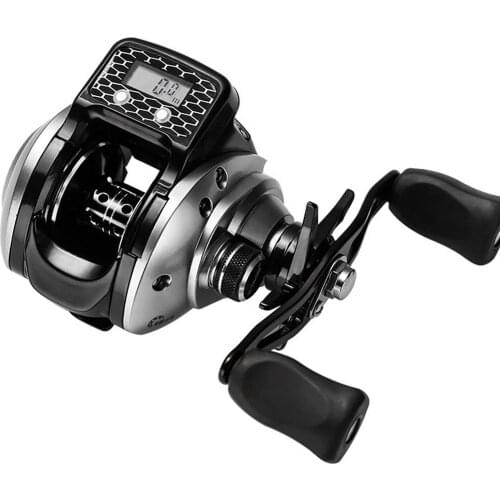 Fishing Reel with Digital Display 6.3:1 16+1BB Left/Right Hand Low Profile Line Counter Pesca High Quality