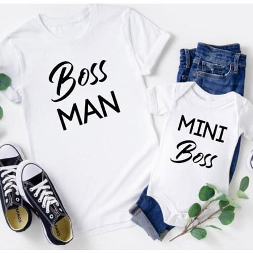 Family Look Father Son T-shirts Summer Family Matching Outfits Baby Romper Father and Me Tee-shirt Clothes Man Boys Tops