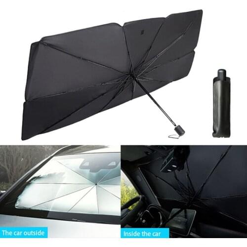 125cm Foldable Car Windshield Sun Shade Umbrella Car UV Cover Sunshade Heat Insulation Front Window Interior Protection