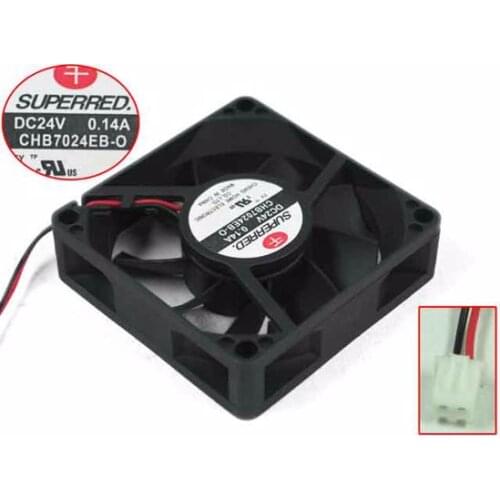 Superred CHB7024EB-O Server Cooling Fan DC 24V 0.14A 70x70x20mm 2-wire