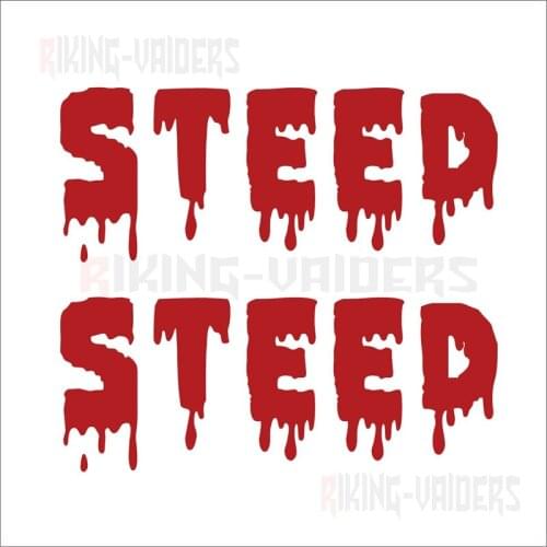 Custom Vinyl Decal Sticker BLOOD Letter Decals Fuel Tank Stickers For Honda Steed 400 600