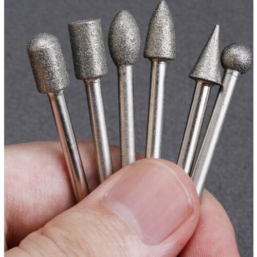 High-grade Diamond Grinding Head Carving Grinding Needle Emery Grinding Rod Mounted Wheel Engraving Tool