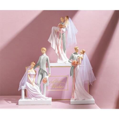 Aniversary wedding gifts wedding cake topper bride and groom cake topper figurines wedding decoration cake decorating engagement