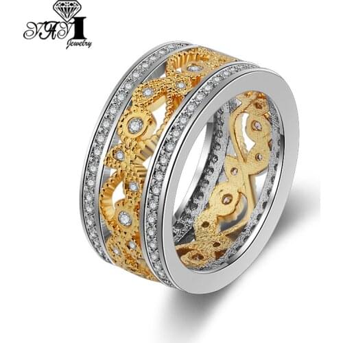 YaYI Jewelry Fashion Princess Cut Prong Setting White AAA Cubic Zirconia Silver Color Engagement Wedding Party Leaves Gift Rings