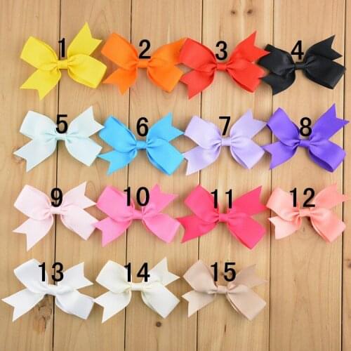 50 pcs/lot , 3.5 inch handmade Satin Ribbon bows hair accessories
