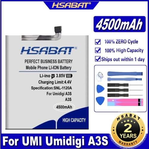 HSABAT A3S 4500mAh Battery for UMI Umidigi A3S Batteries