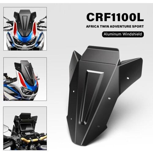 Motorcycle Aluminum Windscreen Windshield Wind Shield Deflector Fit For Honda CRF1100L CRF 1100 L Africa Twin Adventure Sports