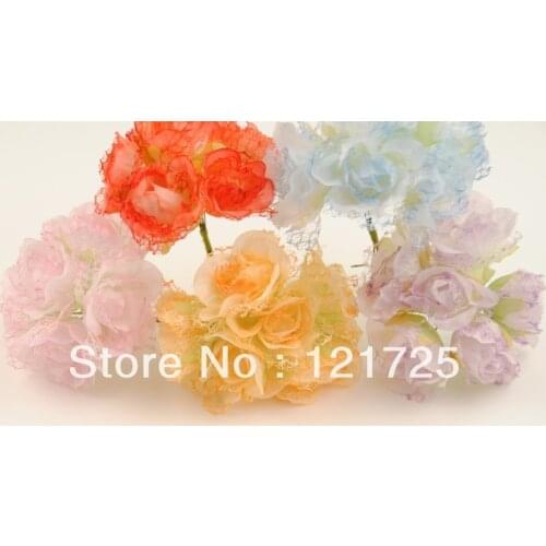 Free Shipping Paper Flowers Mini artificial Flower Hand Made Small Wedding Bouquet Scrapbooking Decor