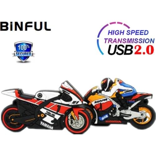 BiNFUL Pendrive Motorbike Usb Flash Drive USB 2.0 Flash Memory Card 4GB 8G 16G 32GB Pen Drive 64G 128GB 256GB Flash Memory Stick