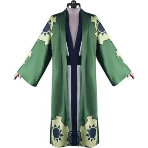 One Piece Roronoa Zoro Cosplay Costume Kimono Bathrobe Uniform Halloween Costume Outfit Suit
