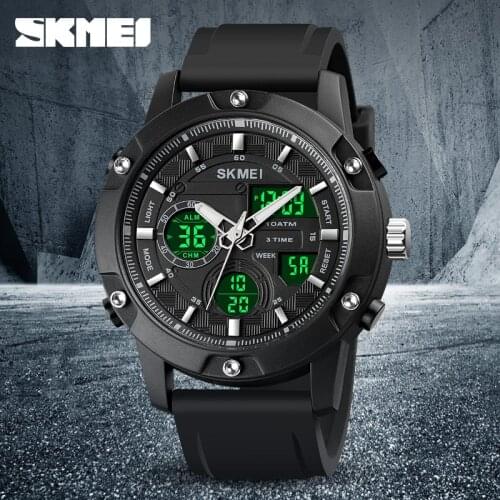 Original Mens Watches Luxury 100bar Waterproof Sport Watch Top Brand SKMEI Wristwatch Fashion Count Down Led Light Clock Man