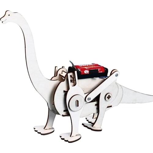 DIY 3D Walking T-rex Dinosaur Assembly Puzzles Kids Experiment Education Toy