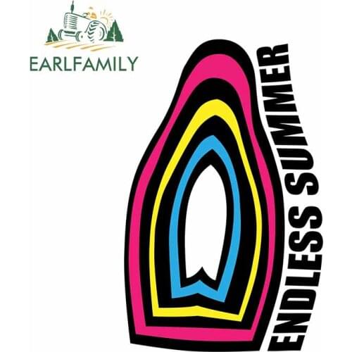 EARLFAMILY 13cm x 8.9cm Funny Endless Summer Surf School Sticker Car Yacht Speedboat Surf Camp Bali Decal Vinyl Graphics