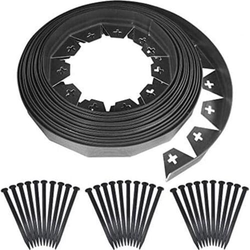 Landscape Edging No Dig Flexible Plastic Weather Resistant Garden Paths Border for Garden