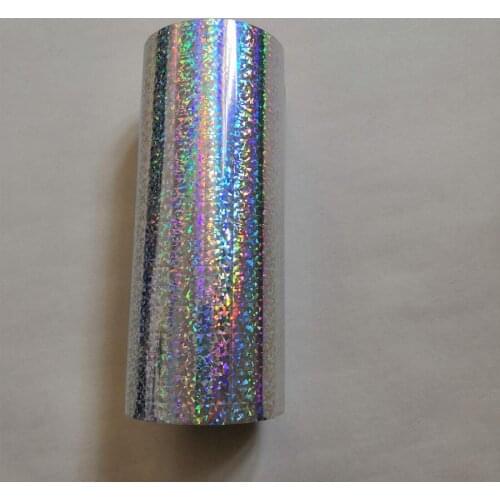 Hot stamping foil holographic foil silver small broken flower pattern hot press on paper or plastic heat transfer film