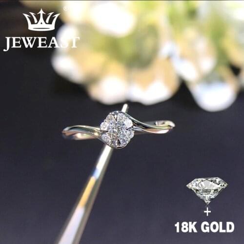 Natural Diamond 18K Gold Pure Gold Ring Beautiful Gemstone Ring Good Upscale Trendy Classic Party Fine Jewelry Hot Sell New 2020