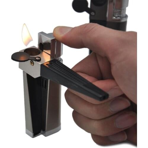 Creative Foldable Metal Lighter Pipe Combination Set New Strange Portable Folding Pipe Lighter Smoking Set Mens Smoking Gadget