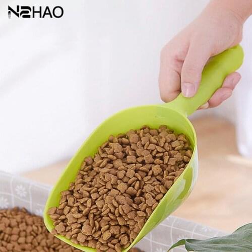 Pet Food Spoon Pet Dog Puppy Cat Bird Ferret Rabbit Feeder Scoop Shovel Spade Dishes Tool 3 Colors