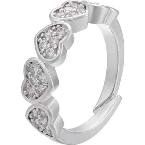 Trendy Zircon Stone Opening Ring for Women, Engagement ring, summer wedding Jewelry Gift