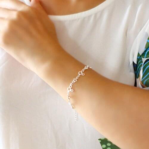 Fashion Woman decoration bracelet lovely mickey bracelet Silver color Hand catenary For Girl Jewelry gift