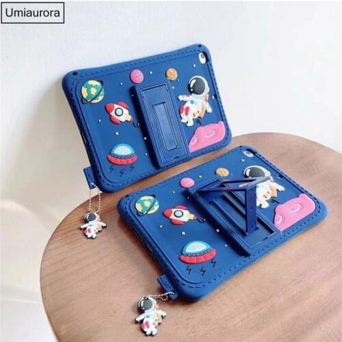 Cartoon Kids Silicon Tablet Case For IPad Pro 10.5 11 7th 8th 10.2 Mini 5 Air 2 3 4 10.9 2020 5 6th 9.7 2017 2018 Cover + Strap