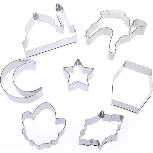 Islam Eid Mubarak Ramadan Cookie Biscuit Cutters Molds Kitchen DIY Baking Tools