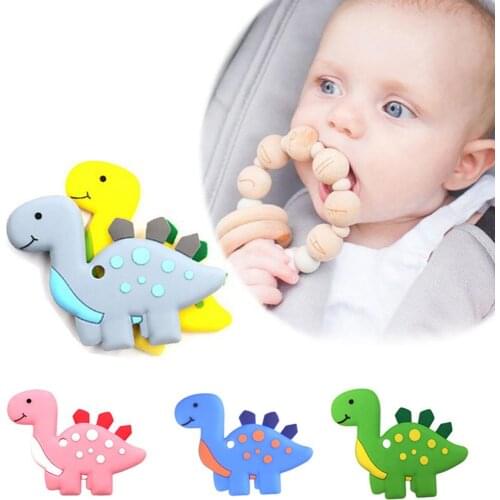 Lovely Animal Dinosaur Soft Silicone Teether Baby Newborn Teething Chew Toy baby care supplies