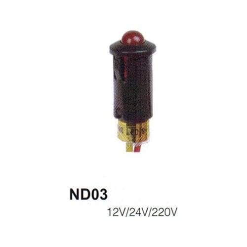 ND03 12v/24v/110v/220v Red/Green indicator lamp Plastic pilot light