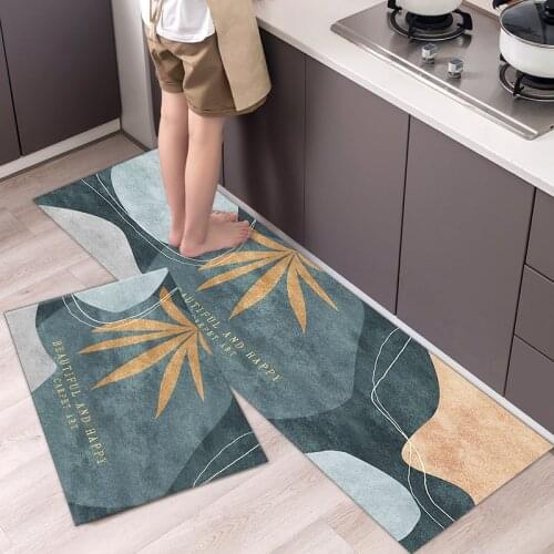 Waterproof Oilproof Kitchen Mat Antislip Bath Mat Soft Bedroom Floor Mat Living Room Carpet Doormat Kitchen Rug