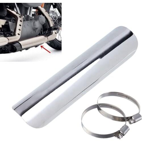 New 9" Chrome Exhaust Pipe Heat Shield For Honda Shadow 600 750 1110 Aero Spirit VTX1300 XTX1800 VT750C