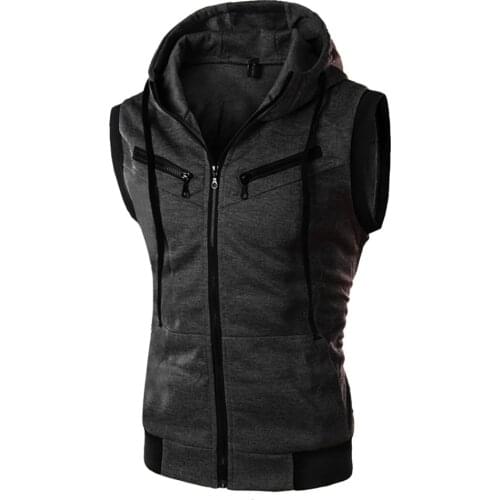 JAYCOSIN Pocket Solid Hooded Cardigan for Men Slim Fit Hoodie Coat Men Fashion Casual Short Sleeve Sweatshirts Male Jackets