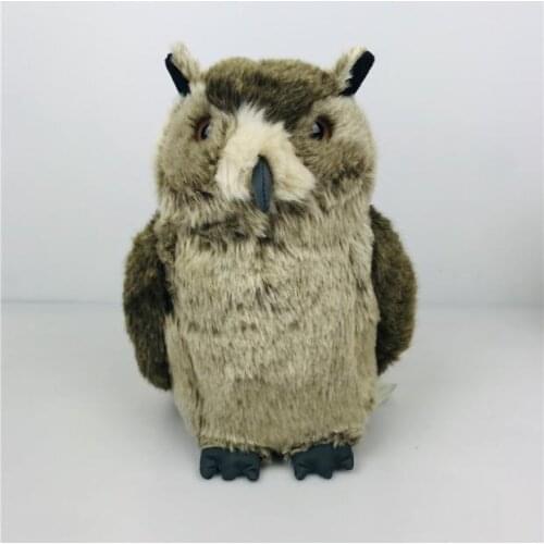 Original Rare Simulation Lifelike Night Owl Nighthawk bird of Minerva Stuff Animal Plush Toy Doll Kids Birthday Gift
