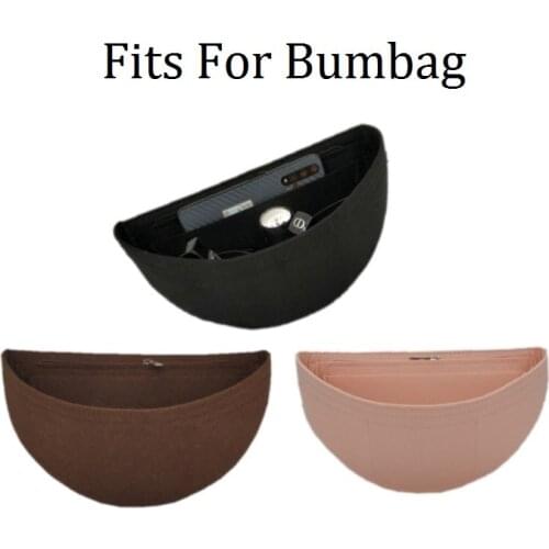 Fits for BUMBAG Waist Felt Cloth Insert Bag Organizer Fanny Pack Bag Women Makeup Storage Bags Travel Cosmetic Bag