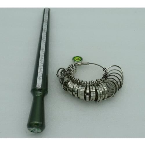 Ring Sizer Stick Finger Gauge Size 0-13 Measuring Tool Sizing Jewelry Mandrel 2Pcs One Set