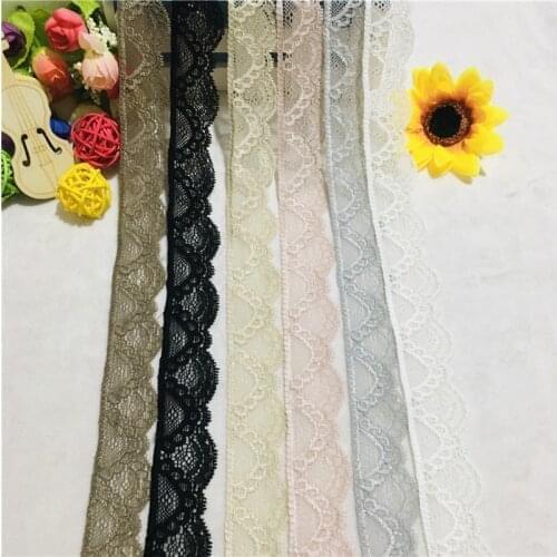 NS1762 Multicolor lace Bandwidth High quality Embroidered lace Decoration with Luxuriant rib3CM bon, African lace fabric