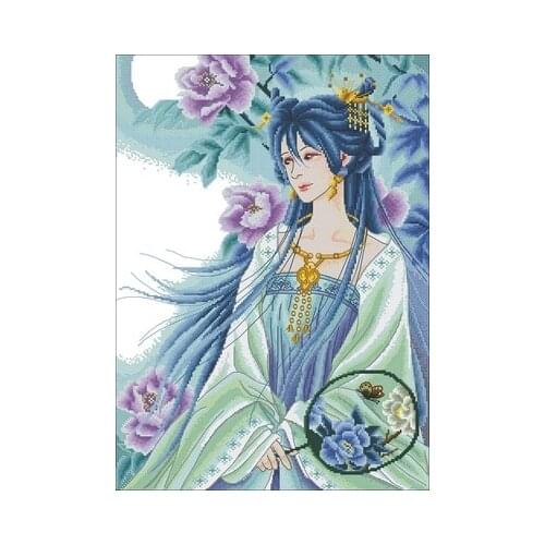 Ruoshui Tenderness Counted Cross Stitch 11CT 14CT 18CT Cross Stitch Kits Embroidery Needlework Sets