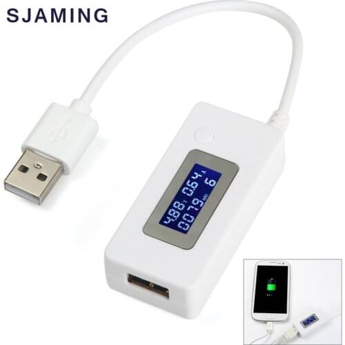 SJAMING Micro USB Charger Battery Capacity Voltage Current LCD Tester Meter Detector for Smartphone Mobile Power Bank