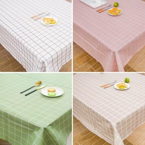 Woven Table Cloth PVC Waterproof Oilproof Dining Tablecloth Kitchen Decorative Rectangular Coffee Cuisine Party Table Cover Map