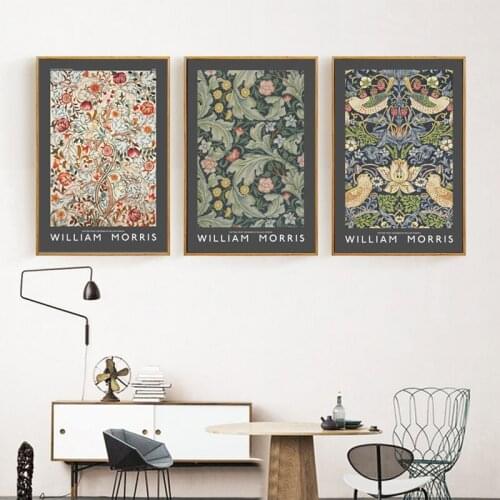 William Morris Museum Exhibition Posters and Prints Canvas Painting Gallery Wall Art Vintage Pictures for Home Decor
