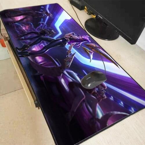 XGZ League of Legends Sexy Girl Band Large Gaming Mouse Pad PC Computer Gamer Mousepad Desk Mat Locking Edge for CS GO Dota LOL