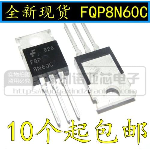10pcs/lot 8N60 FQP8N60C FET MOSFET N-CH 600V 7.5A TO-220