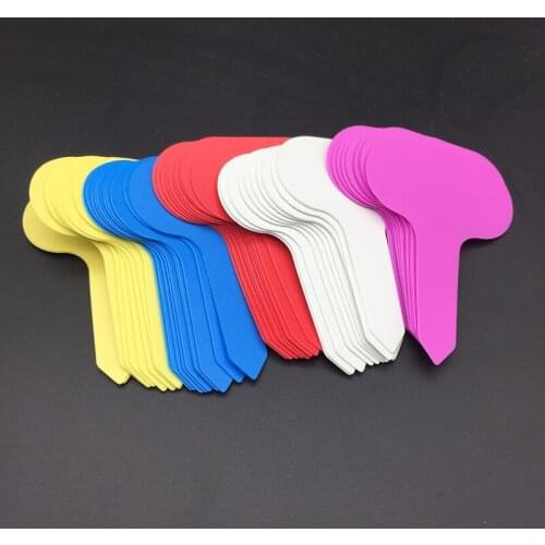 100Pcs Garden Plant Labels Plastic Plant T-type Tags Markers Nursery Pots Garden Decoration Seedling Tray Mark Tools
