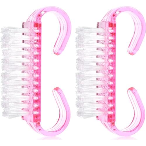 2 Pcs/Lot Cleaning Nail Brush Tools File Nail Art Care Manicure Pedicure Soft Remove Dust Small Angle Clean