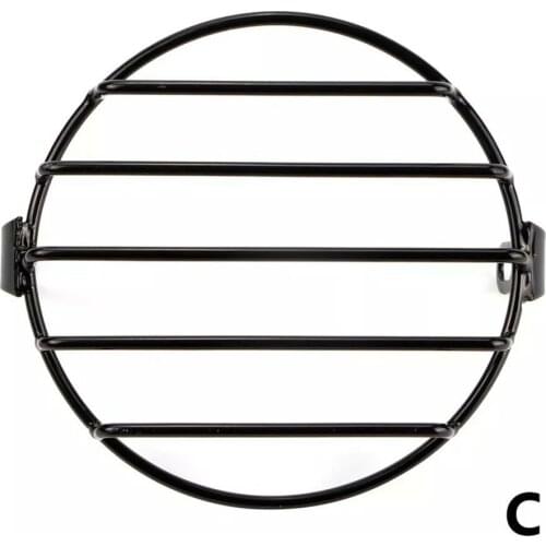 7 Inch Motorcycle Universal Vintage Headlight Protector Retro Grill Light Lamp Cover Motorcycle Modified Metal Mesh Lampshade